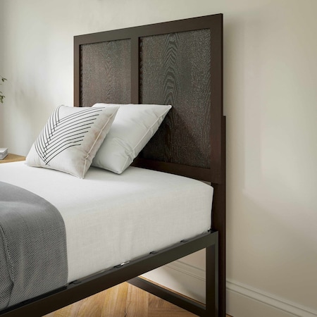 Flash Furniture Twin DK Brown Wooden 2 Panel Adjustable Headboard MG-9708THB-T-DKBRN-GG
